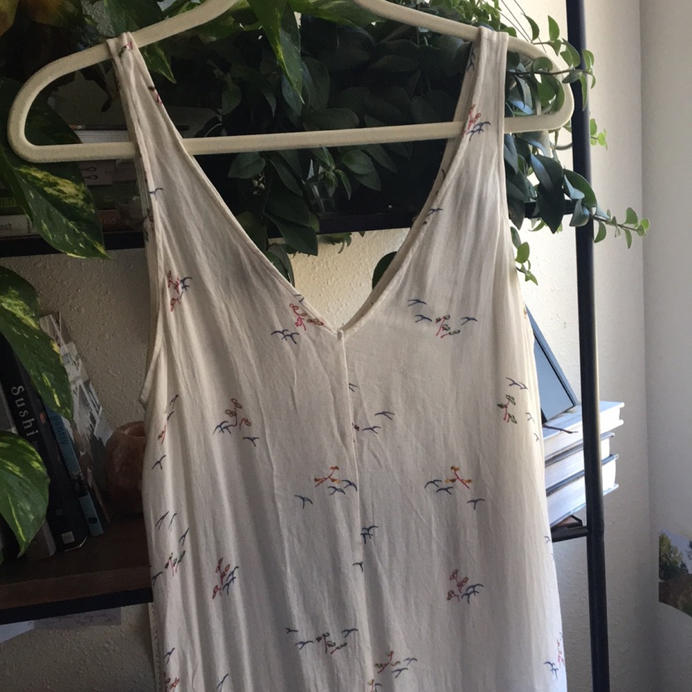 Anthropologie open white dress